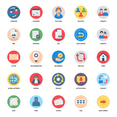 Business Team Flat Icons Pack