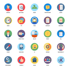 Business Management Flat Icons Pack