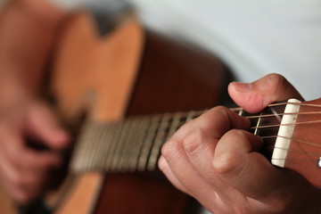 man playing guitar