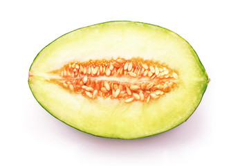 asian melon half section