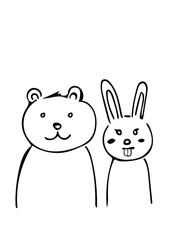 Obraz na płótnie Canvas polar and rabbit