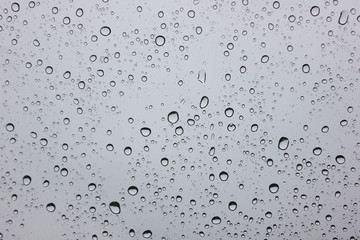 Water​ rain​ drops​ on​ glass​ background.​ Rain​ drops​ on​ a​ Windows.