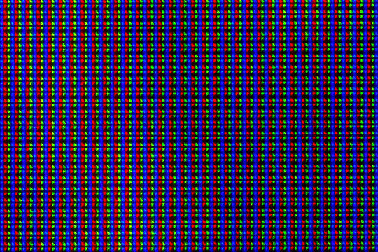 Color Pixels Of An LCD Screen Macro Close Up