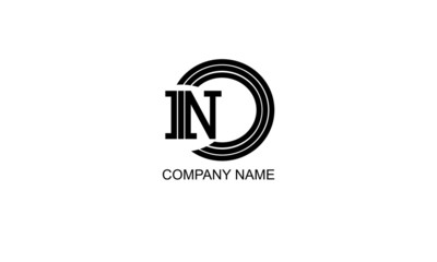 Fototapeta premium Abstract monogram, geometric ornament with letter on a white background. Vector illustration of company