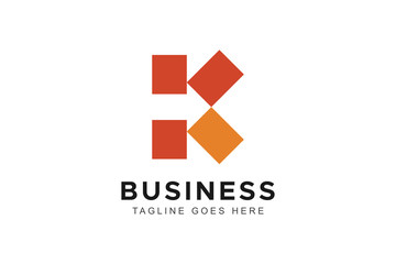 Obraz premium Abstract Letter K Arrow Business Logo Concept