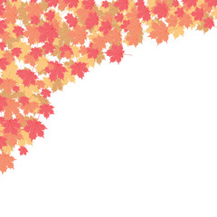 Autumn background with maple leaves. Vector illustration.