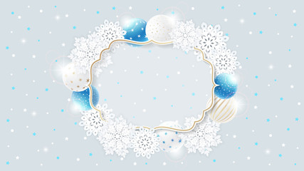 Beautiful frame for Merry Christmas and Happy New Year