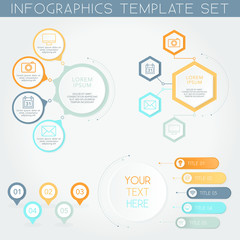 Infographic Elements Set - Data Analysis, Charts, Graphs - vector EPS10