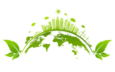 Ecology concept and Environmental ,Banner design elements for sustainable energy development, Vector illustration