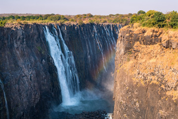 Victoria Falls and Gorge with Rainbow