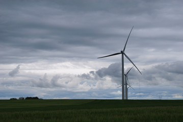 Fototapeta na wymiar wind turbines in the field 12