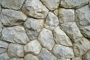 Gray Big Stone Wall Background. 
