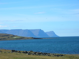 Iceland, coastline with mountains