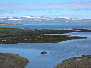 Fototapeta premium Iceland, coast with mountains