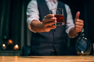man with a glass of wine