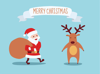 Fototapeta na wymiar Cute hand drawn Christmas holiday characters collection. Vector eps10.