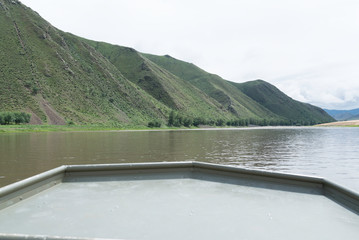 Mongolian landscape along river Ider