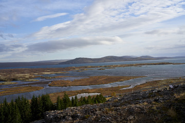 Fototapeta na wymiar UNESCO World Heritage Sit, Þingvellir, Thingvellir, National Park