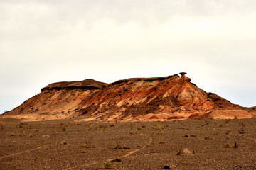 Herman Cav Canyon at sunset. South Gobi, Mongolia