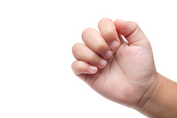 closeup of kid finger nail