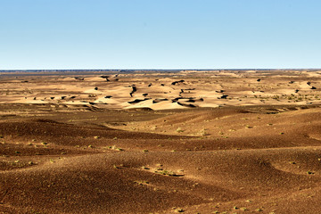Herman Cav Canyon at sunset. South Gobi, Mongolia
