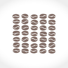 Flat vector illustration of coffee beans. Coffee silhouette template for design design of sail and more. Perhaps for plotter cutting in a large size.
