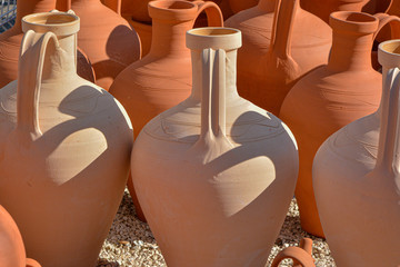  clay and white clay amphora on amphora background
