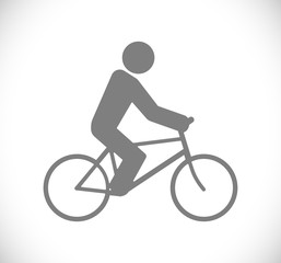 biker on bicycle icon