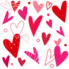 Valentine's day,Heart shape on a white background,Vector