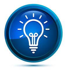 Lightbulb icon elegant blue round button illustration