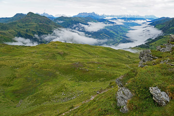 Fototapeta na wymiar Berglandschaft am Talschluss von Saalbach-Hinterglemm