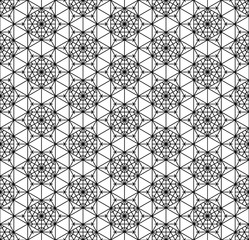 Seamless traditional Japanese ornament Kumiko in black