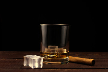 cigar and whiskey