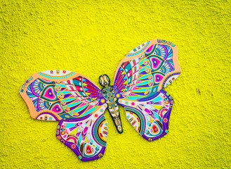 Obraz na płótnie Canvas decorative colorful butterflies