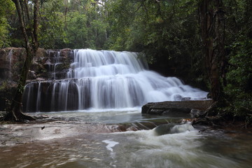 Obraz premium Pang Sida waterfall of Pang Sida National Park in Sa Kaeo ,Thailand