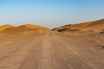 Fototapeta na wymiar Road in desert - Iran