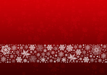 Obraz na płótnie Canvas Red Winter Background with snowflakes for your own creations