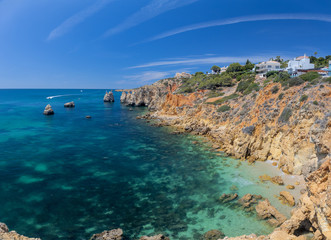 Fototapeta na wymiar Coast of the Algarve area in Portugal.