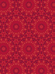 Red mandala seamless pattern 