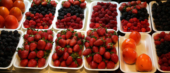 Fresh strawberry at the local market.