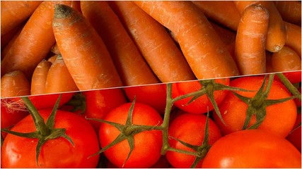 Lovely healthy food together in a collage