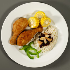 A simple plate of food representing USA