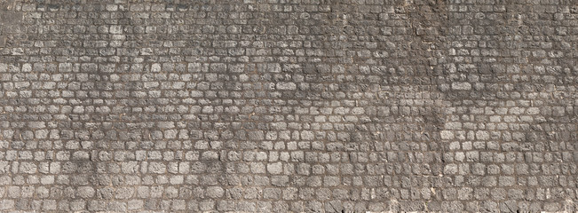 Background of vintage brick stone wall panorama texture