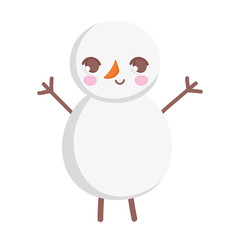 cute snowman character happy christmas