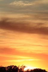 Kansas Sunset with colorful Sky and clouds.