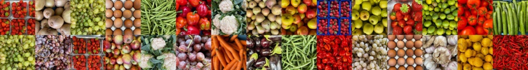 Lovely healthy food together in a collage