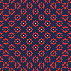 Vintage abstract floral seamless pattern outline vector.