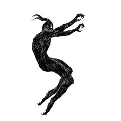 Black satan silhouette