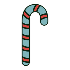 christmas candy cane sweet snack icon