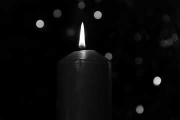 black and white candle 